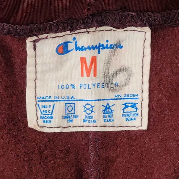 Vintage 50s Champion Track Pants XS/S Maroon Embroidered - Picture 3 of 16